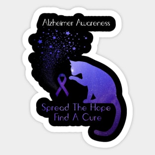 Alzheimer Awareness Spread The Hope Find A Cure Gift Sticker